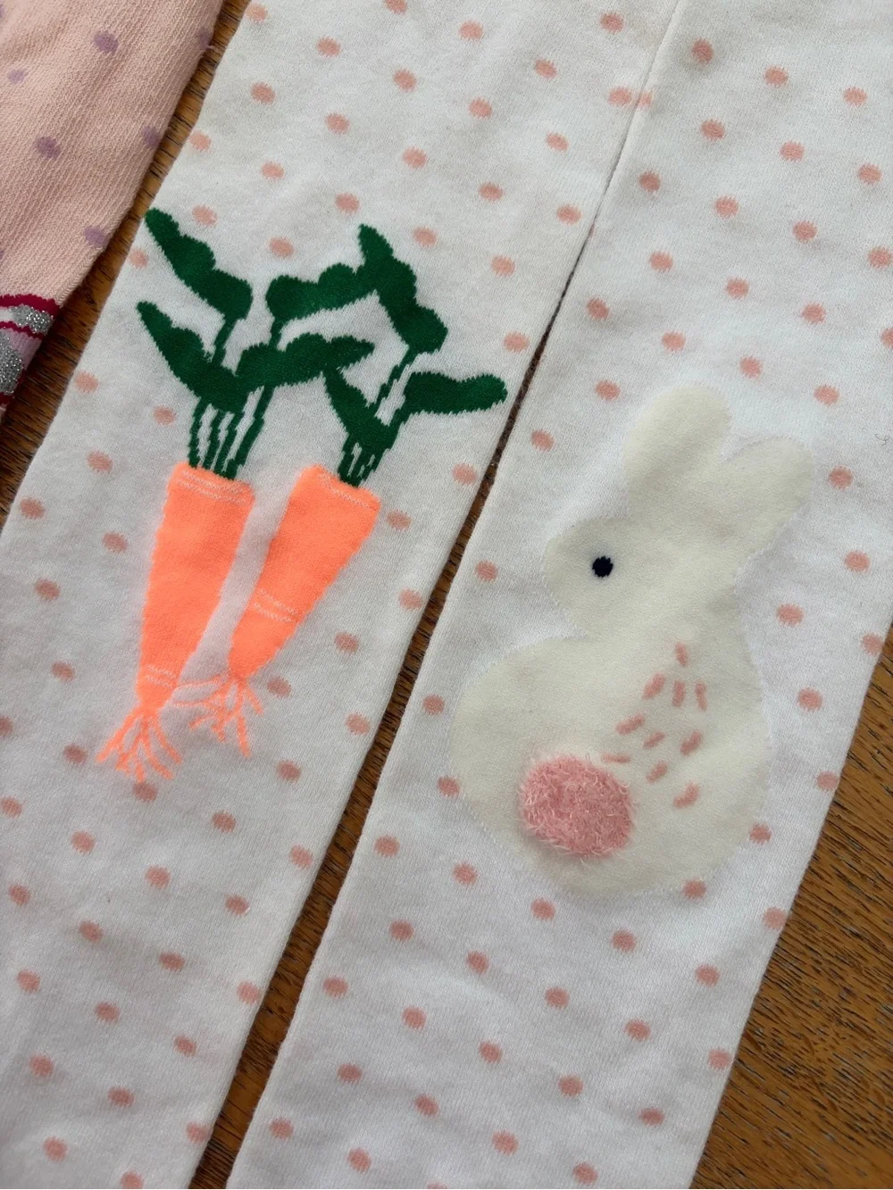 Girls fun tights butterfly bunny carrot 7 - 8 - 9 - 10